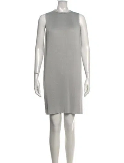 Pre-owned Reiss Crew Neck Knee-length Dress In Gray