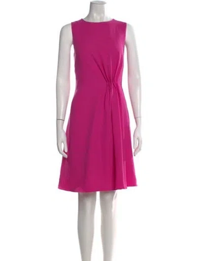 Pre-owned Reiss Crew Neck Knee-length Dress In Pink