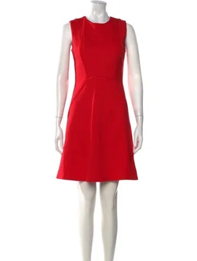 Pre-owned Reiss Crew Neck Knee-length Dress In Red