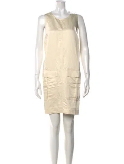 Pre-owned Reiss Crew Neck Knee-length Dress W/ Tags In Neutral