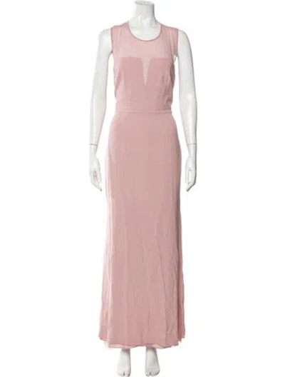 Pre-owned Reiss Crew Neck Long Dress In Pink