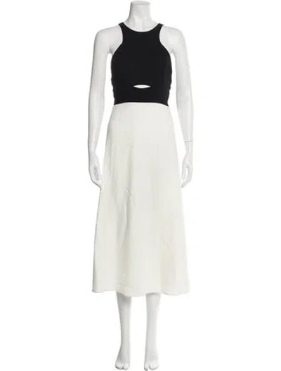 Pre-owned Reiss Crew Neck Long Dress W/ Tags In Multi
