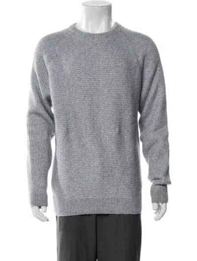 Pre-owned Reiss Crew Neck Long Sleeve Pullover In Blue