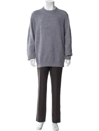 Pre-owned Reiss Crew Neck Long Sleeve Pullover In Blue