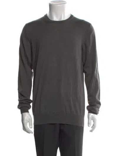 Pre-owned Reiss Crew Neck Long Sleeve Pullover In Gray