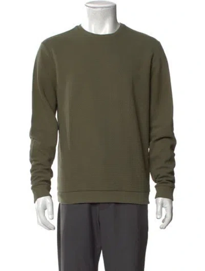 Pre-owned Reiss Crew Neck Long Sleeve Pullover In Green