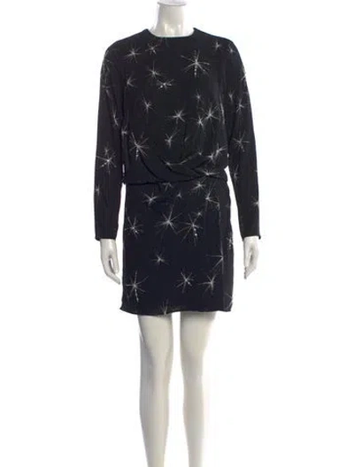 Pre-owned Reiss Crew Neck Mini Dress In Black