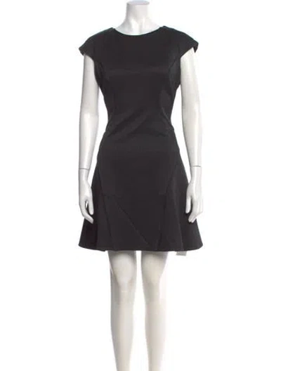 Pre-owned Reiss Crew Neck Mini Dress In Black