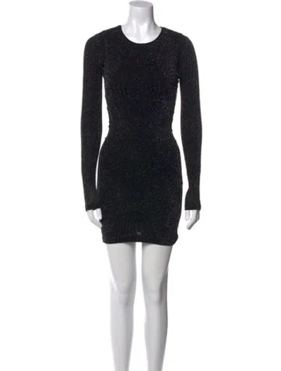 Pre-owned Reiss Crew Neck Mini Dress In Blue