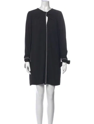 Pre-owned Reiss Crew Neck Mini Dress In Gray