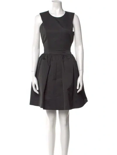 Pre-owned Reiss Crew Neck Mini Dress In Gray