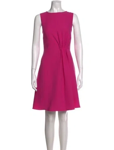 Pre-owned Reiss Crew Neck Mini Dress In Pink