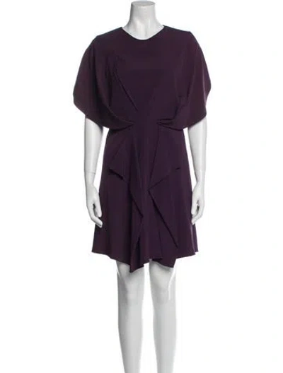Pre-owned Reiss Crew Neck Mini Dress In Purple