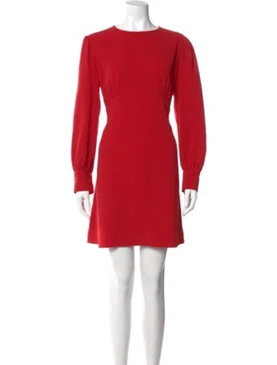 Pre-owned Reiss Crew Neck Mini Dress In Red