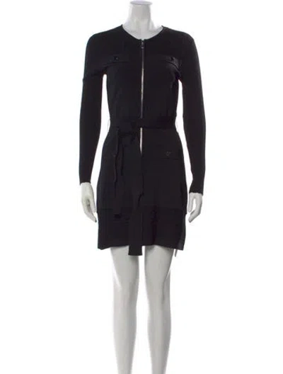 Pre-owned Reiss Crew Neck Mini Dress W/ Tags In Blue