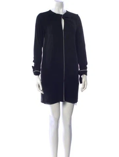 Pre-owned Reiss Crew Neck Mini Dress W/ Tags In Blue