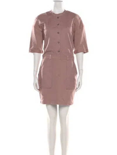 Pre-owned Reiss Crew Neck Mini Dress W/ Tags In Pink