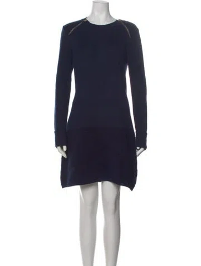 Pre-owned Reiss Crew Neck Sweater In Blue