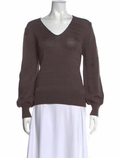 Pre-owned Reiss Crew Neck Sweater In Brown