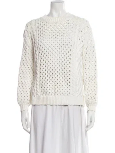 Pre-owned Reiss Crew Neck Sweater In White