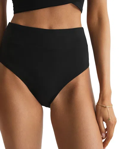 Reiss Cristina High Waist Bikini Bottom In Black