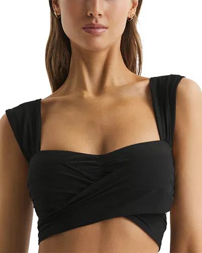 Reiss Cristina Wrap Bikini Top In Black