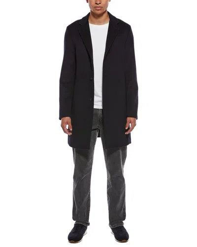 Reiss Crombie Coat In Black