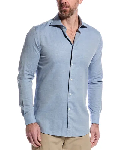 Reiss Croydon Cashmere-blend Shirt In Blue