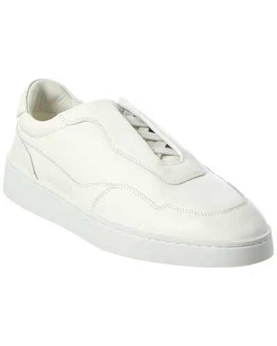 REISS REISS CRUZ ELASTICATED LACE LEATHER SNEAKER