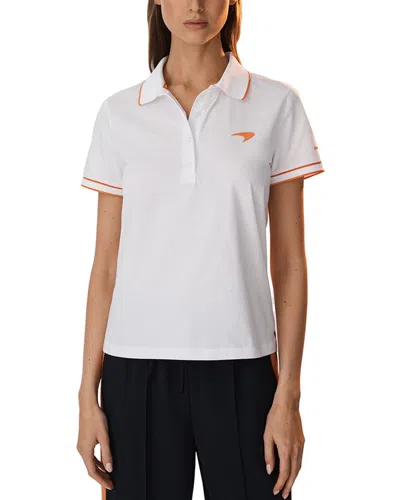 Reiss Crypto Ss Mercerized Button Polo Shirt In White