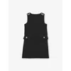 Reiss Black Cyrus Sleeveless Stretch-woven Shift Dress 3-9 In Black
