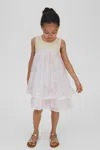 REISS DAISY - PINK TIERED SEQUIN DRESS, AGE 4-5 YEARS