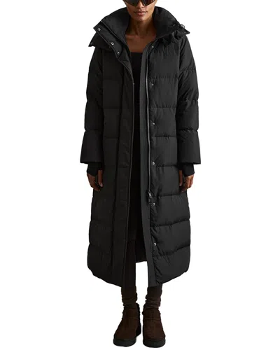 Reiss Dalby Longline Puffer Coat In Black
