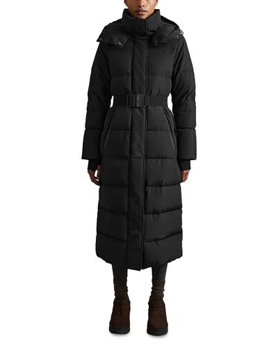 Reiss Dalby Longline Puffer Coat In Black