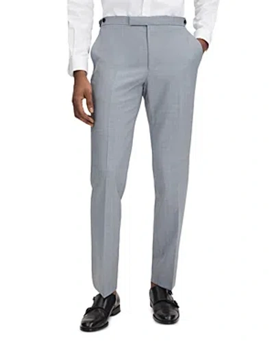 Reiss Dandy - Soft Blue Slim Fit Wool Adjuster Trousers, 38