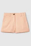 Reiss Dani - Apricot Teen Linen Loose Fit Shorts, Uk 13-14 Yrs
