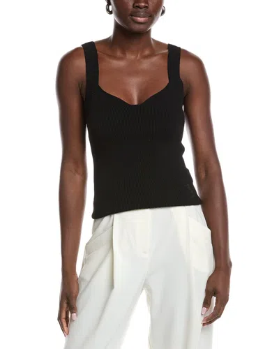 Reiss Dani Sweetheart Neckline Vest Top In Black