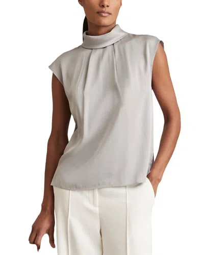 Reiss Dania High Neck Shell Top In Multi