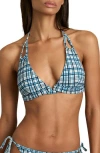 Reiss Daniella Printed Halter Bikini Top