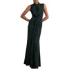 Reiss Womens Teal Daniella Sleeveless Stretch-woven Maxi Dress In Black