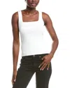 Reiss Laurie Square Neckjersey Bodysuit In White In White