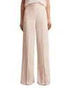 Reiss Darcie Wide Leg Trousers In Pink