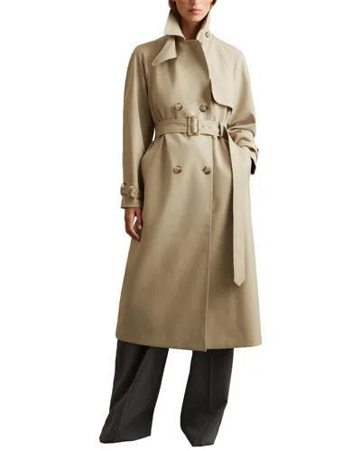 Reiss Darcie Wool-blend Coat In Neutral