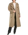 Reiss Daria Wool-blend Trench Coat In Brown