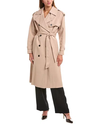 Reiss Daria Wool-blend Trench Coat In Neutral