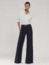 Reiss Dark Blue Patch Pocket Wide Leg Jeans