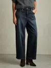Reiss Dark Blue Petite Denim Culotte Jeans