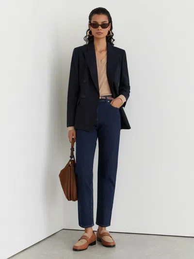 Reiss Dark Blue Slim-leg Mid-rise Jeans