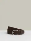 Reiss Dark Brown Basket Weave Belt