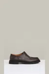Reiss Dark Brown Leather Moccasin-toe Lace-up Shoes